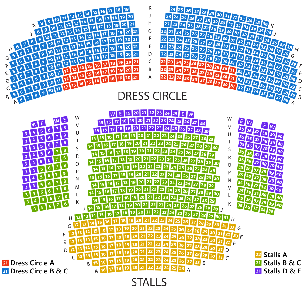 Seating plan for Royal Theatre
